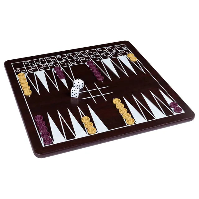 Spin Master Games - 12-in-1 Wooden Game Center