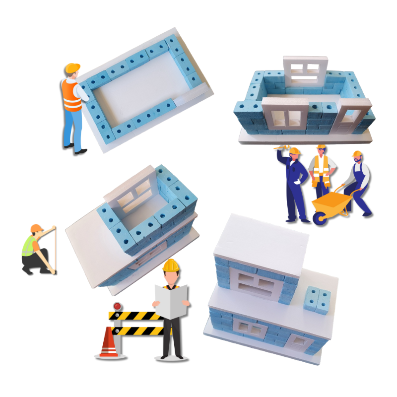 Rolz - Police Station Brick Construction Set