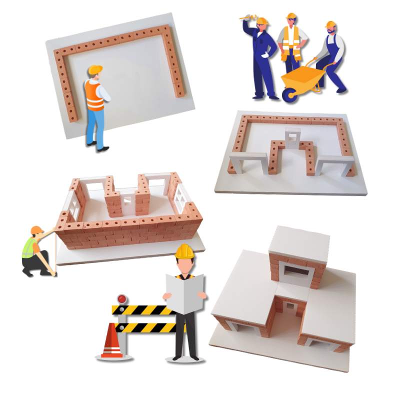 Rolz - Fire Station Brick Construction Set