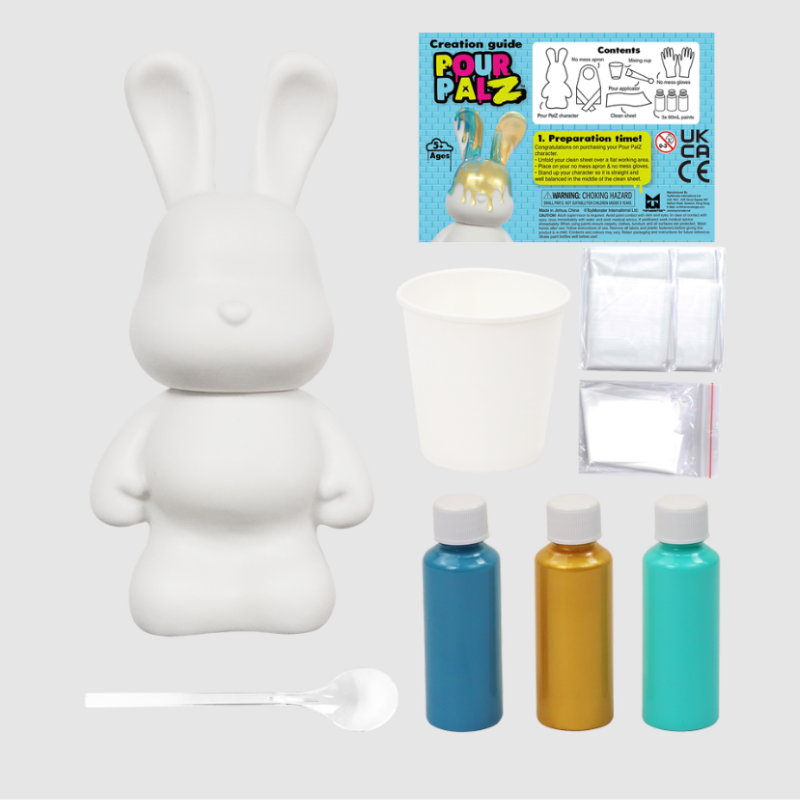 Pour Palz - Golden Splash Bunny Coloring Kit