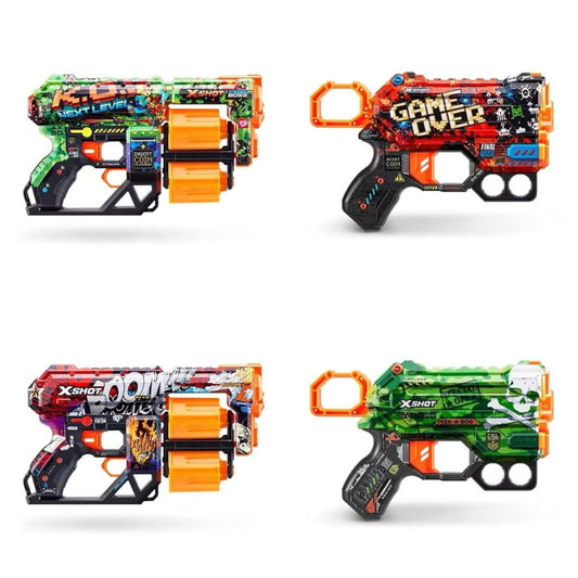 ZURU - X-Shot | Skins 4 Blaster Combo Pack (Double Dread Double Menace)