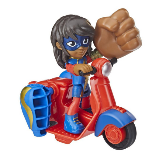 Hasbro - Spidey and His Amazing Friends | Ms. Marvel Figure Embiggen Bike