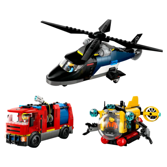 LEGO City - Helicopter, Fire Truck & Submarine