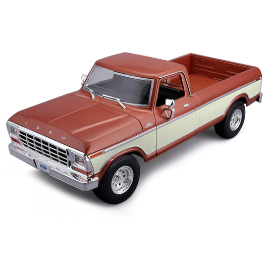 Maisto - 1:18 (1979) Brown/Cream Ford F150 Pick-Up Die-Cast Model Car