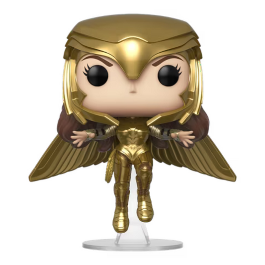 Funko - Pop! Movies: Wonder Woman 1984 | Wonder Woman Gold Flying (Metallic)