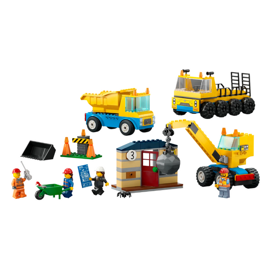 LEGO City - Construction Trucks and Wrecking Ball Crane