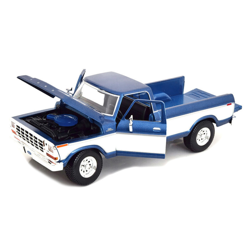 Maisto 1:18 (1979) Blue/White Ford F150 Pick-Up Die-Cast Model Car