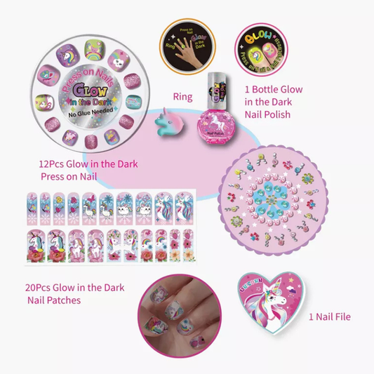 Tokidas - Glow in the Dark Glitz Fashion Manicure Set