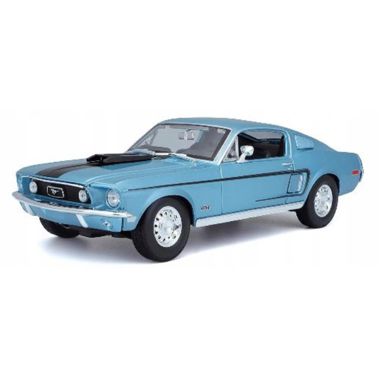 Maisto - 1:18 (1968) Metallic Blue Ford Mustang GT Cobra Jet 68