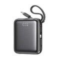 JOYROOM JR-PBF27 22. 5W Mini Power Bank with Dual Cables (Lightning & Type-C) 10000mAh - Black