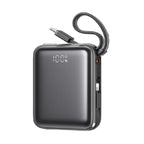 JOYROOM JR-PBF27 22. 5W Mini Power Bank with Dual Cables (Lightning & Type-C) 10000mAh - Black