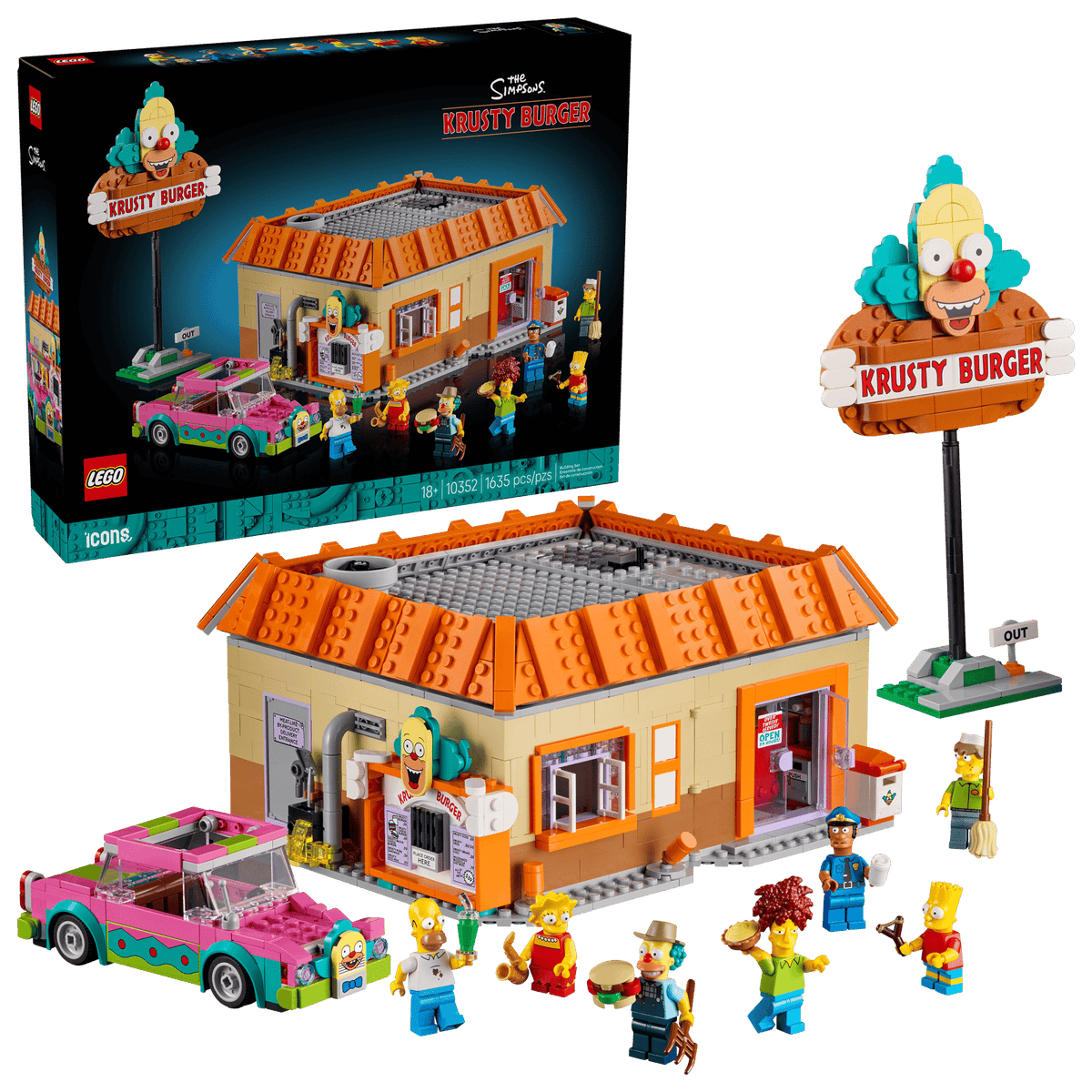 The Simpsons: Krusty Burger- 1635 Pcs (Rare Edition)