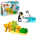 Wild Animal Families: Penguins & Lions- 10 Pcs