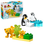Wild Animal Families: Penguins & Lions- 10 Pcs
