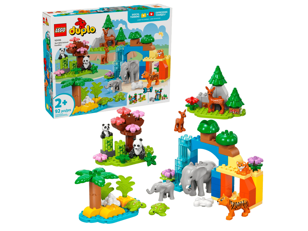3in1 Wild Animal Families- 92 Pcs