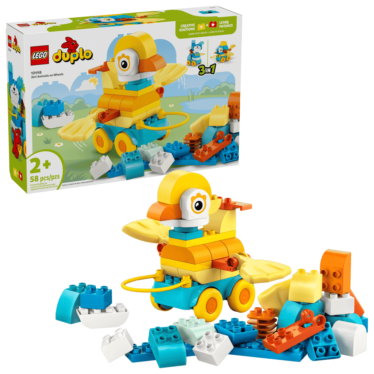 3in1 Animals on Wheels- 58 Pcs