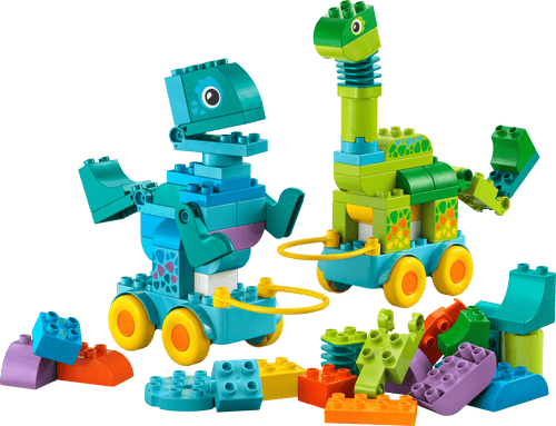 3 in 1 Dinosaurs on Wheels- 108 Pcs