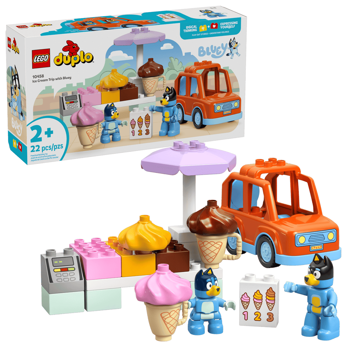 Bluey Ice Cream Trip with Bluey- 22 Pcs