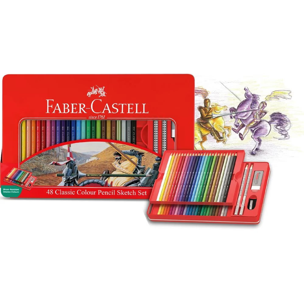 Faber Castell 48 Classic Color Pencil Sketch Set