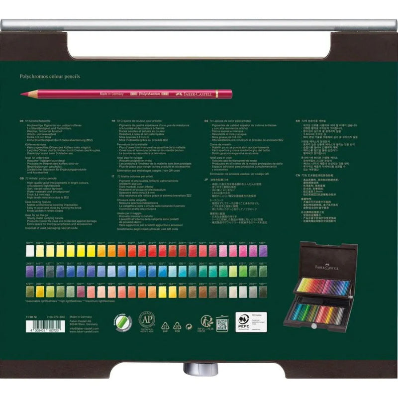 Faber-Castell Premium Colored Pencils Set with Wooden Storage Case
