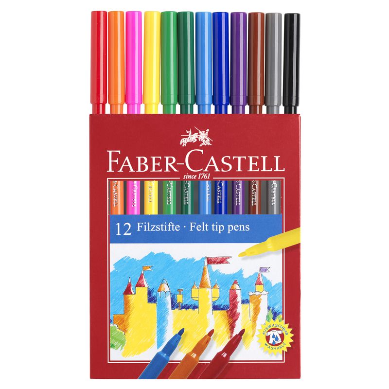 Faber Castell  Fiberpen Washable 12 cl in Cardboard