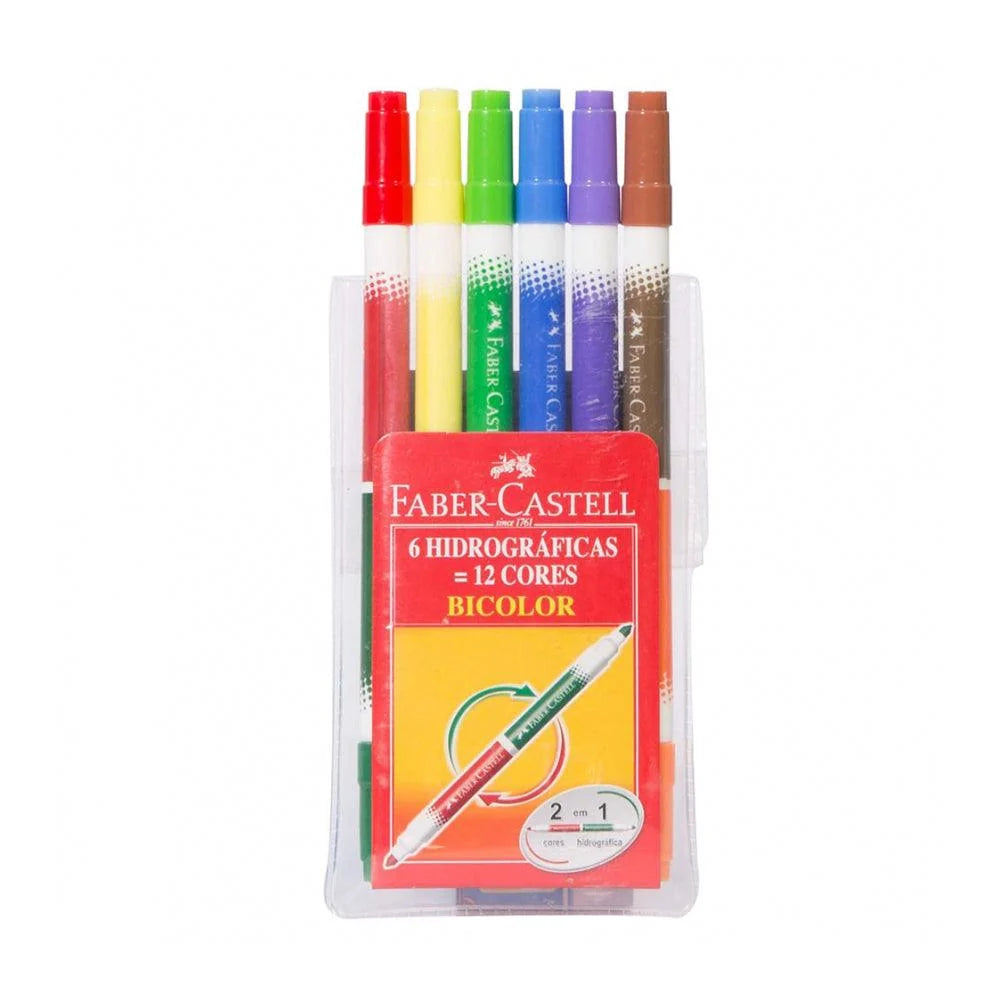 Faber Castell Fiberpen washable 12 color Double end