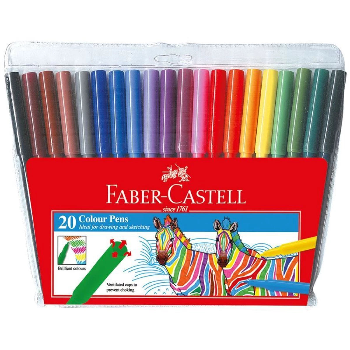 Faber Castell Fiberpen Washable 20 Color