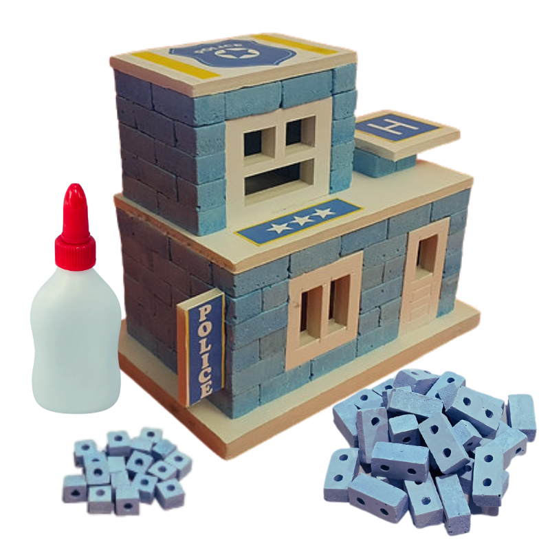 Rolz - Police Station Brick Construction Set