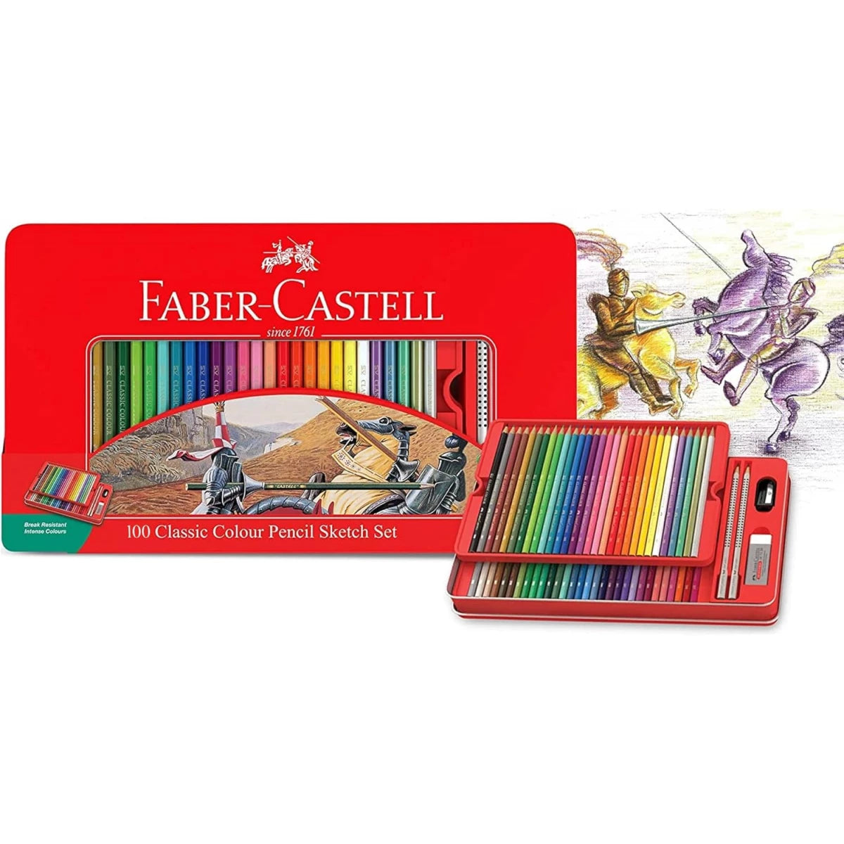 Faber Castell Color Pencils Metl flat bx 100cl