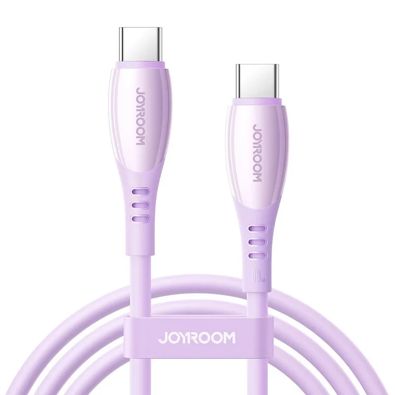 JOYROOM S-A59 Vibrant Series 60W Fast Charging Data Cable (Type-C to Type-C) 1. 2m - Purple