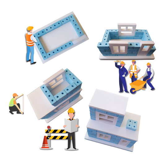 Rolz - Police Station Brick Construction Set