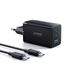Tcg01 65W 2c1a Fast Charger - Black + 100W C to C Cable 1. 2m - Black (EU)
