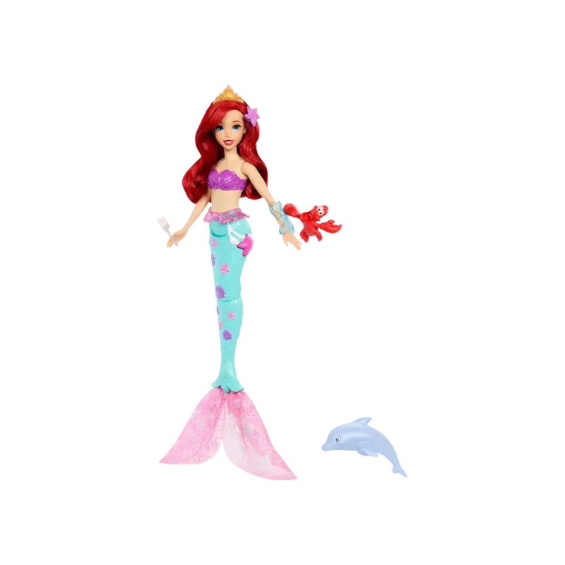 Disney Princess Ariel Doll with Ocean Animal Friend – Fashion Doll Playset