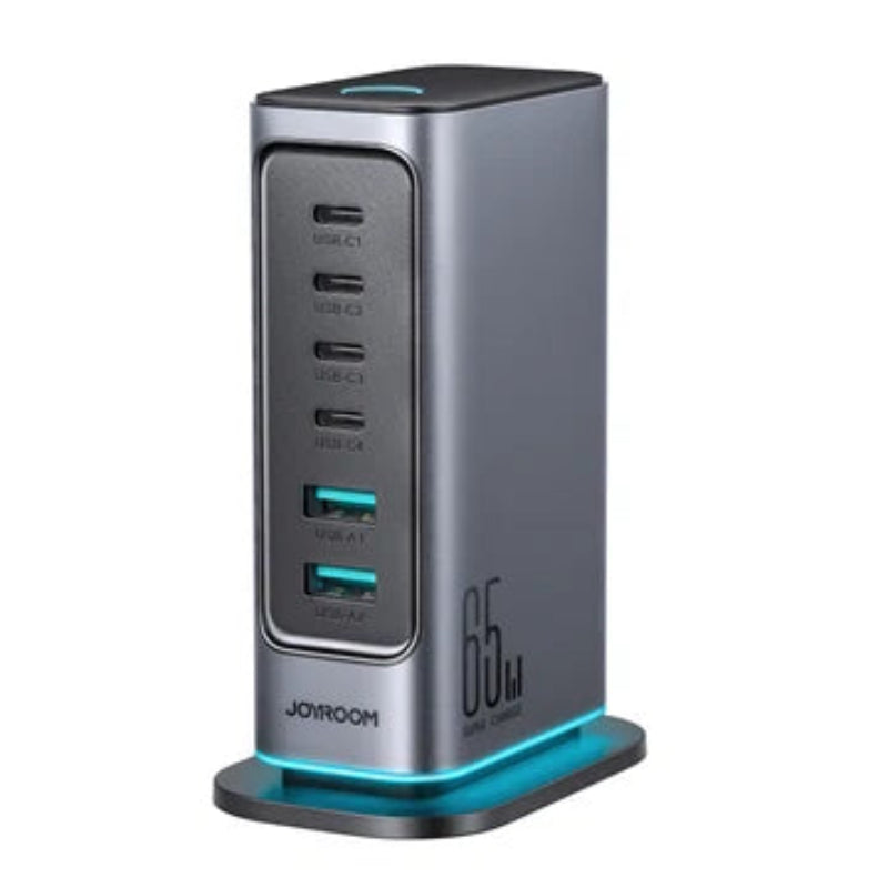 JOYROOM JR-TCM02 65W GaN Multi-port Charger-Dark Gray(eu)