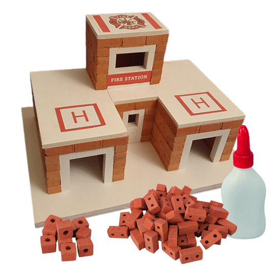 Rolz - Fire Station Brick Construction Set