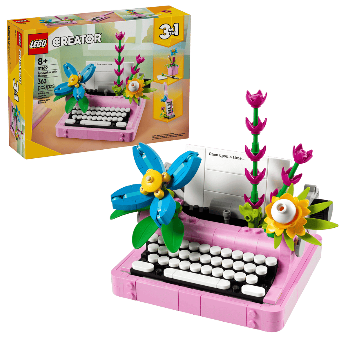 Typewriter with Flowers- 363 Pcs