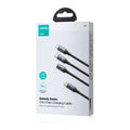 Sa21-1t3 30W 3-in-1 Cable (Type-C to L + C + M) 1. 2m - Black