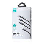 Sa21-1t3 30W 3-in-1 Cable (Type-C to L + C + M) 1. 2m - Black