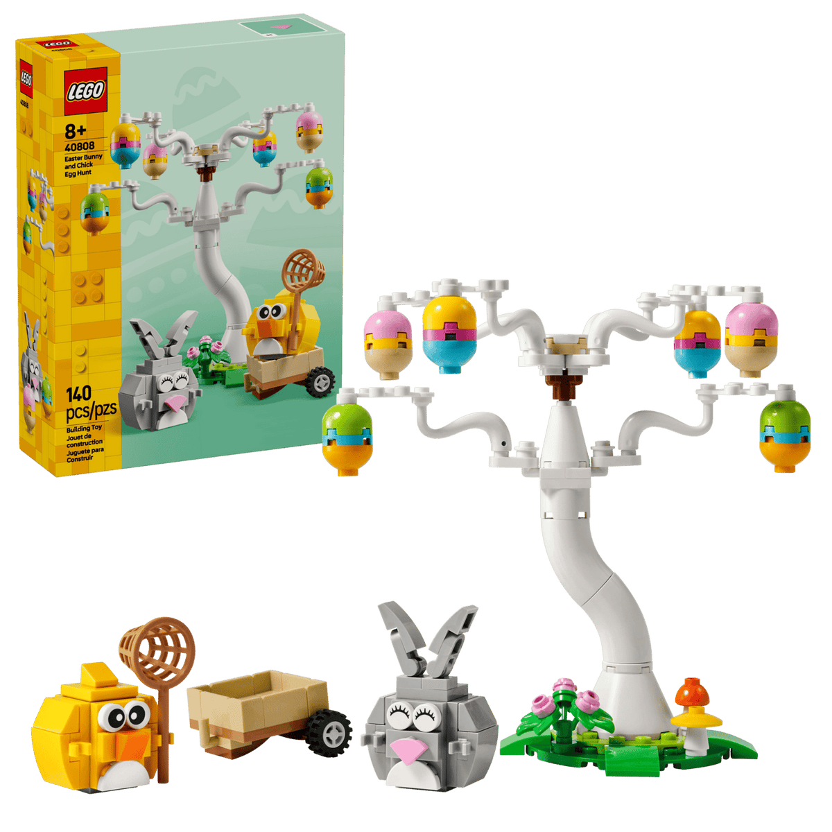 Easter Bunny and Chick Egg Hunt- 140 Pcs
