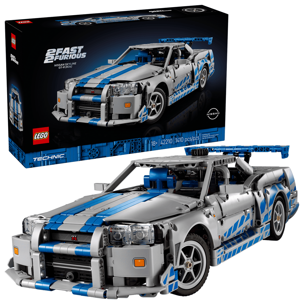 2 Fast 2 Furious Nissan Skyline GT-R (R34) Car- 1410 Pcs
