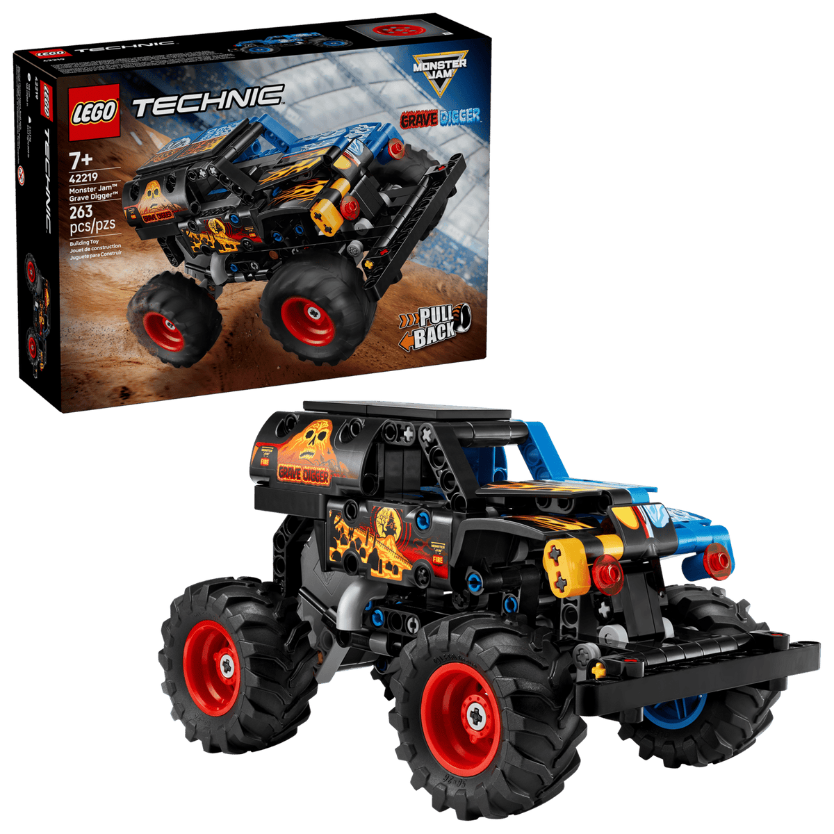 Monster Jam Grave Digger Fire and Ice- 263 Pcs
