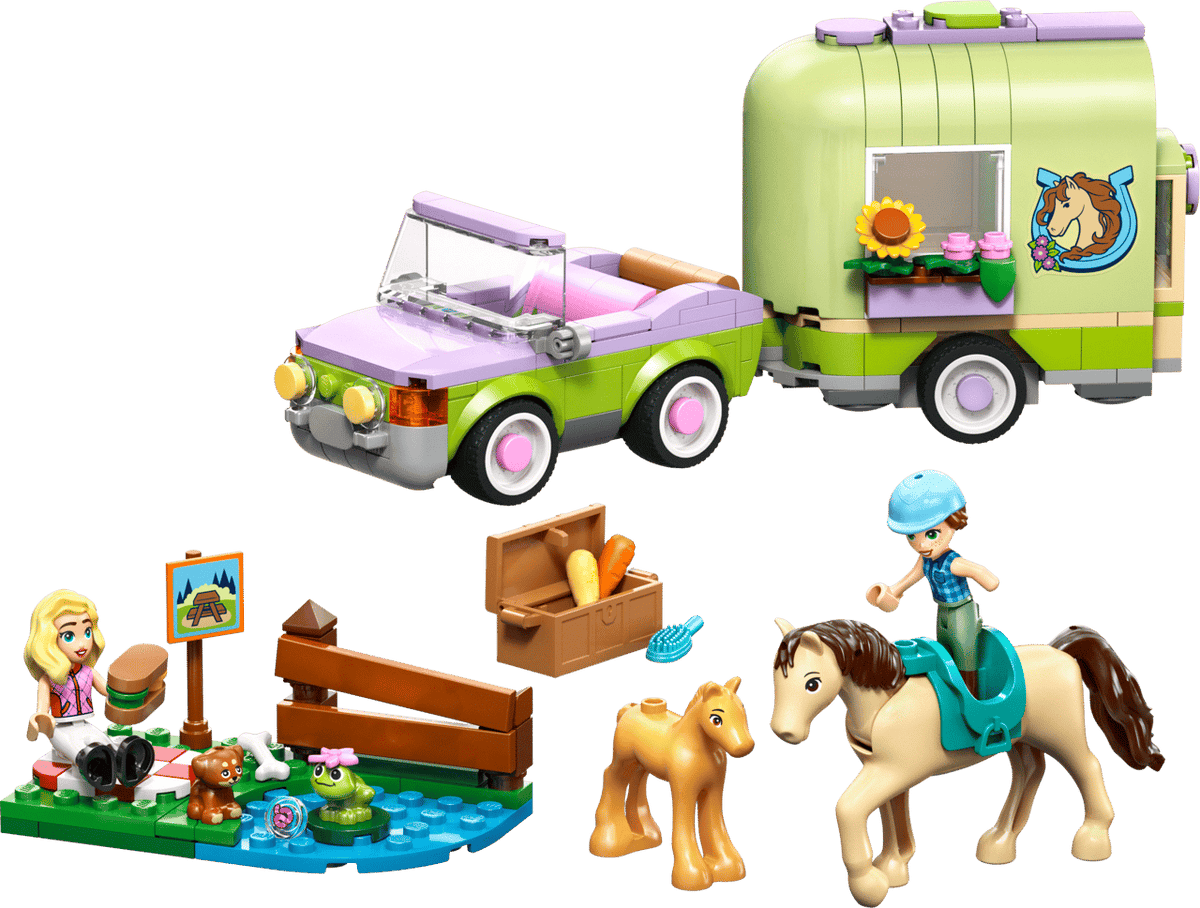 Horse & Baby Foal Trailer- 279 Pcs