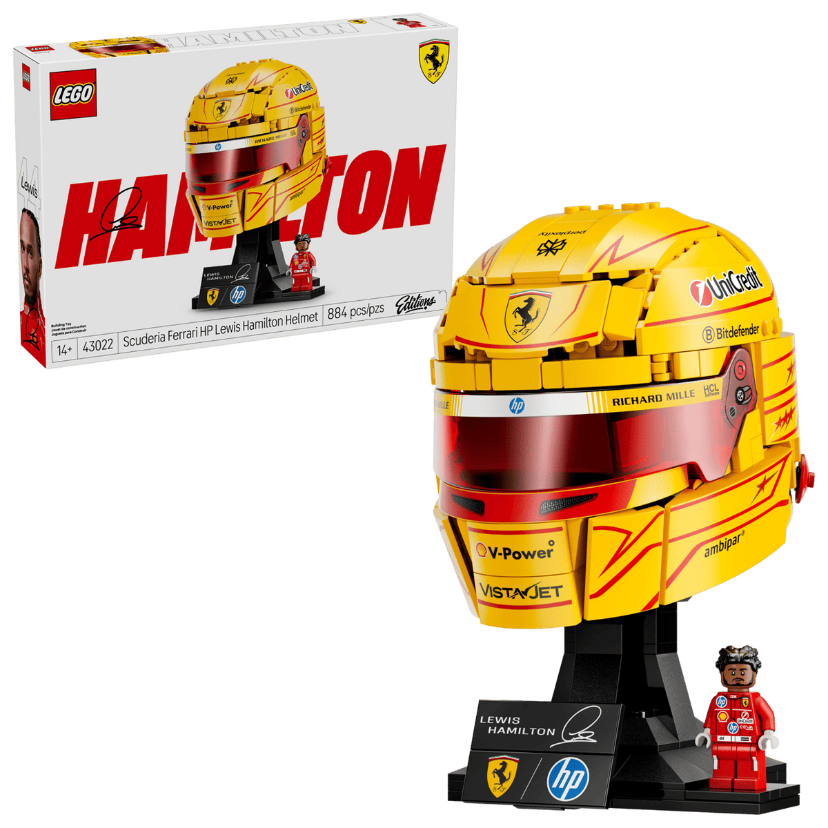 Scuderia Ferrari HP Lewis Hamilton Helmet- 884 Pcs