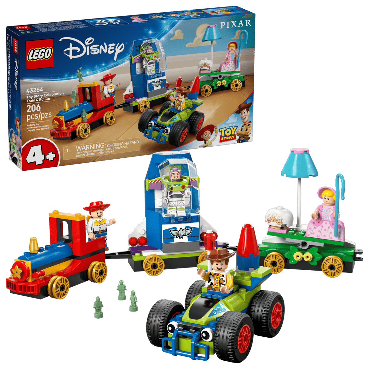 Toy Story Celebration Train & RC Car- 206 Pcs