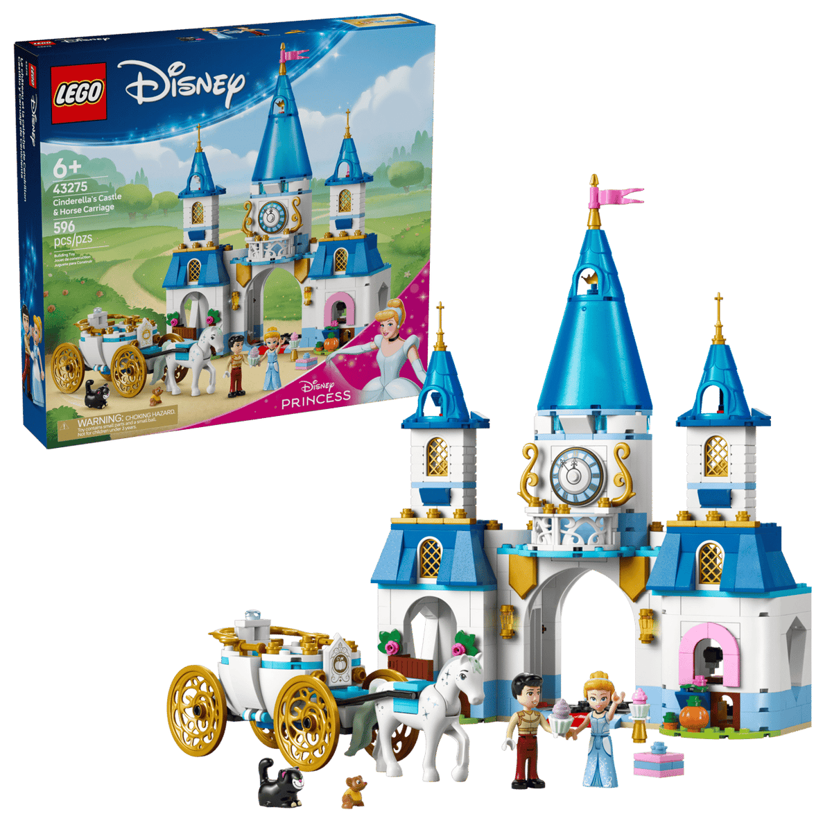 Cinderella's Castle & Horse Carriage- 596 Pcs