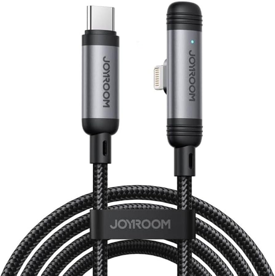 JOYROOM S-A56 Enjoyx Series 90° Fast Charging Data Cable(Type-C to Lightning 30w)1. 2m - Black