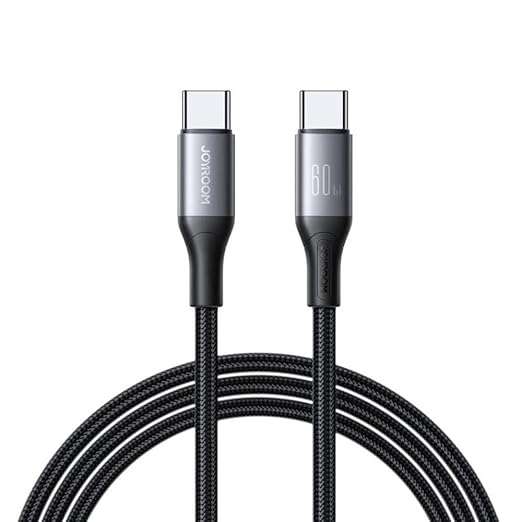 JOYROOM S-A62 Lively Series 60W Fast Charging Data Cable (Type-C to Type-C) 1. 2m - Black