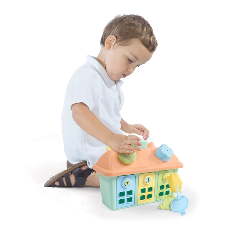 Dolu Shape Sorter Happy House With Lockable Doors (New)