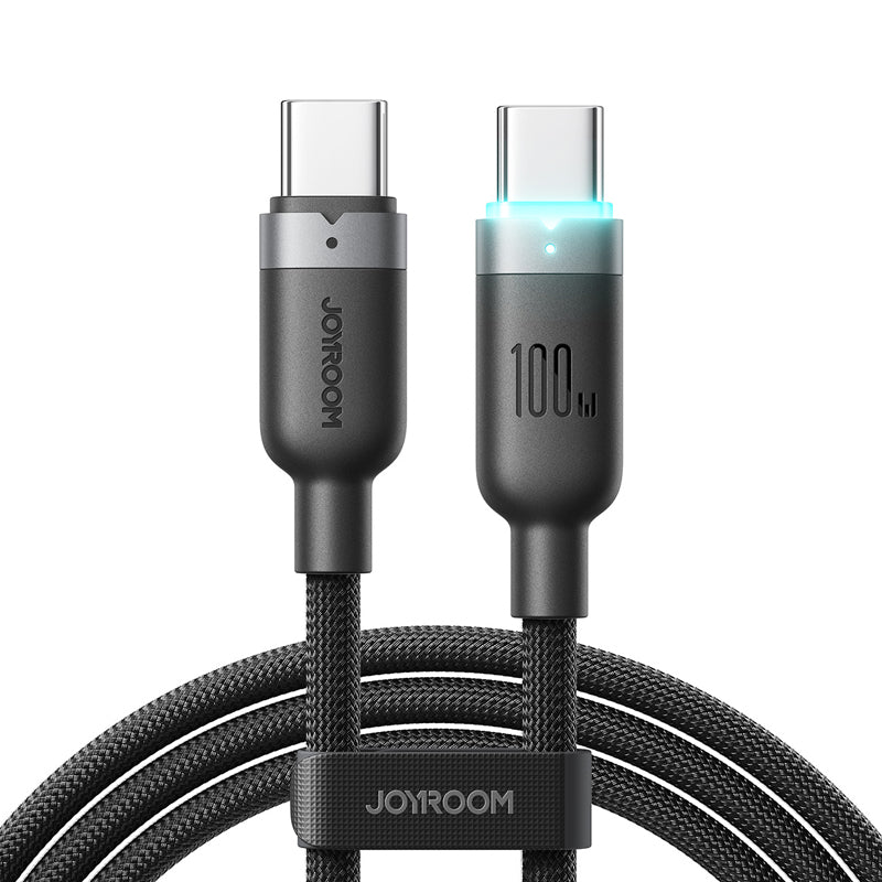 JOYROOM S-A63 Starway Series 100W Auto Power-off Fast Charging Data Cable (Type-C to Type-C) 1. 2m - Black