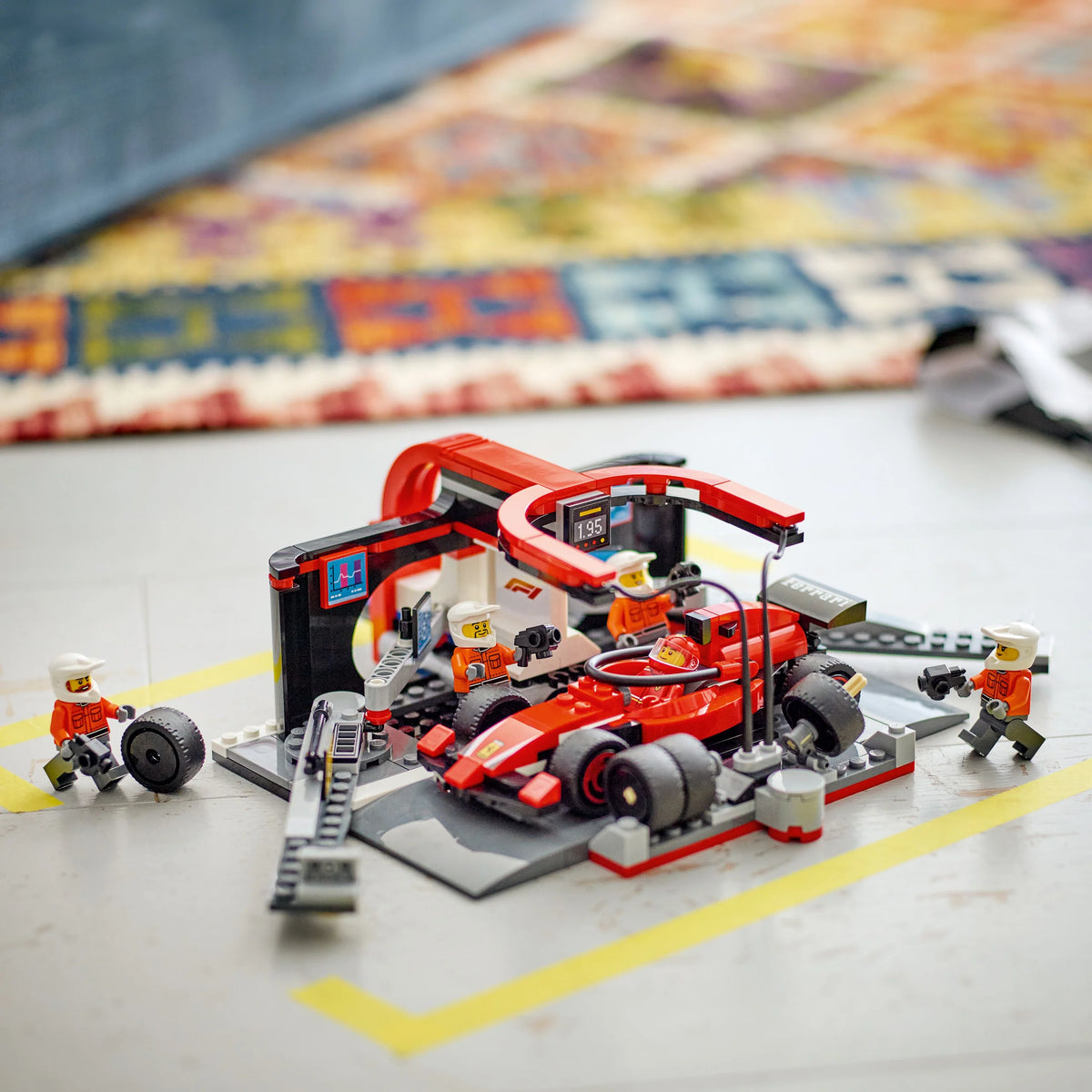 LEGO City F1 Pit Stop & Pit Crew with Ferrari Car – 322 Pieces (60443)